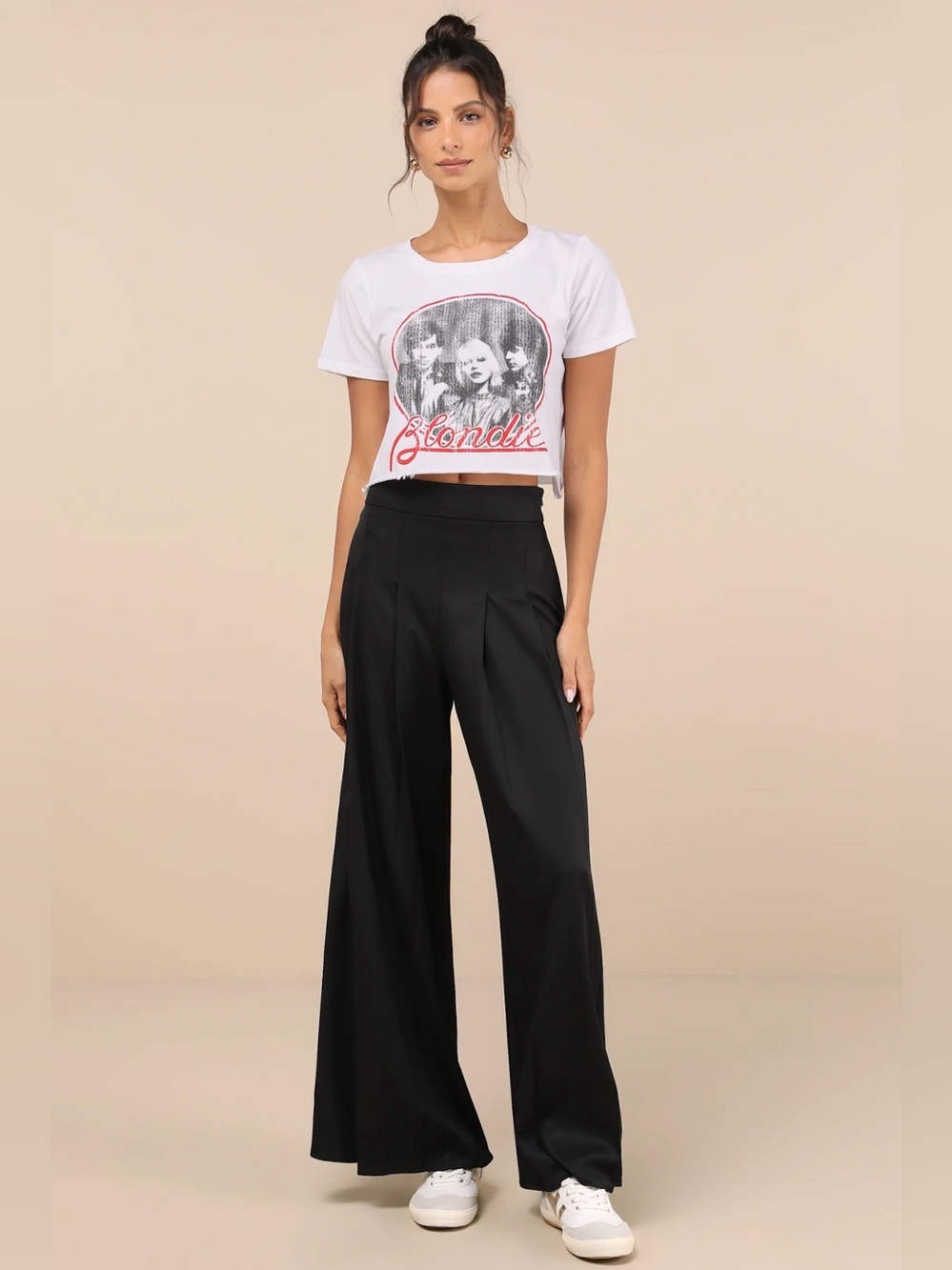 NWT Lulu's Black High-Rise Wide Leg Trousers - XL